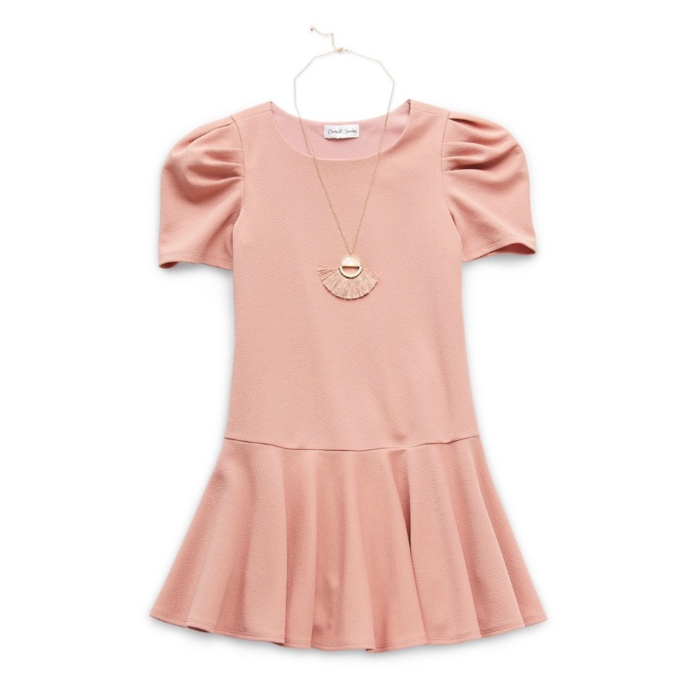 Emerald Sundae Big Girls Short Sleeve Puffed
Sleeve Drop Waist Dress 8